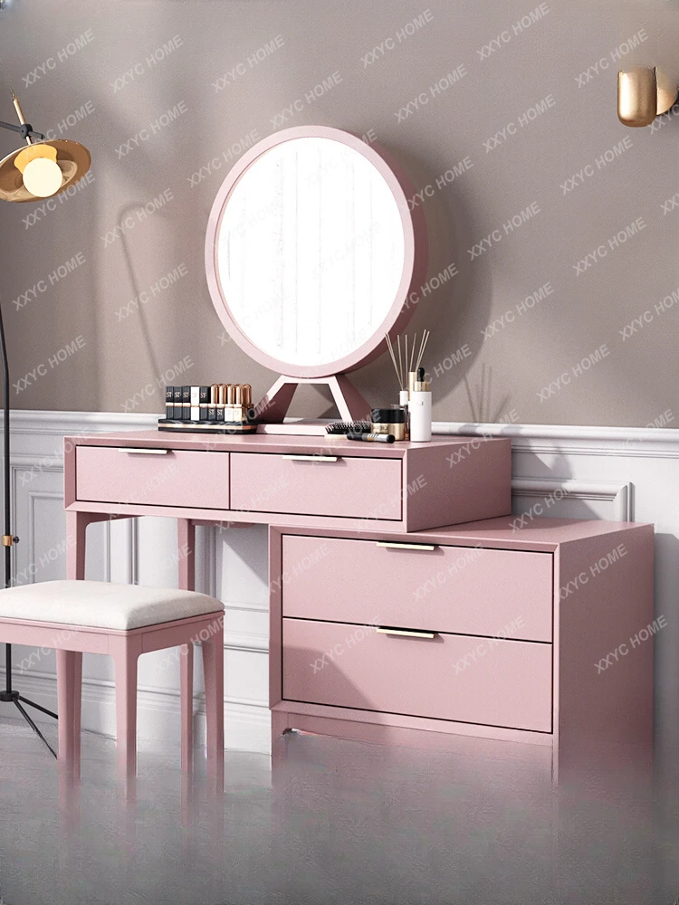 

Dresser Bedroom Multi-Functional Flip with Mirror American Rear High-End Dresser