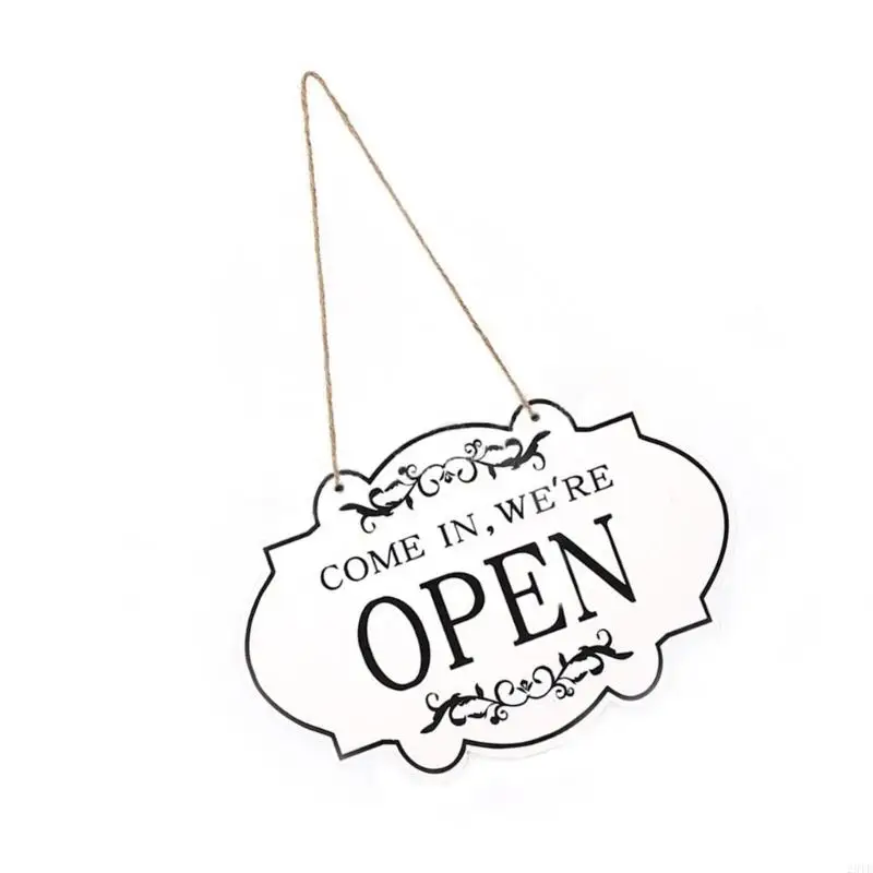 28te แขวนเปิดป้ายปิด 33x20 ซม. ไม้สองข้างเปิดป้ายปิดสำหรับร้านค้า