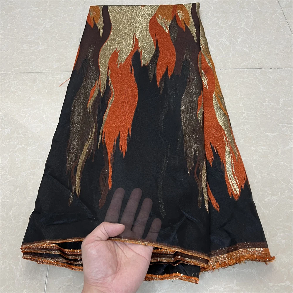 

Африканский нигерийский высококачественный тюль, кружевная ткань, органза, вышивка, гипюр для вечернего платья, жаккардовое свадебное платье, 5 ярдов, YXZ167