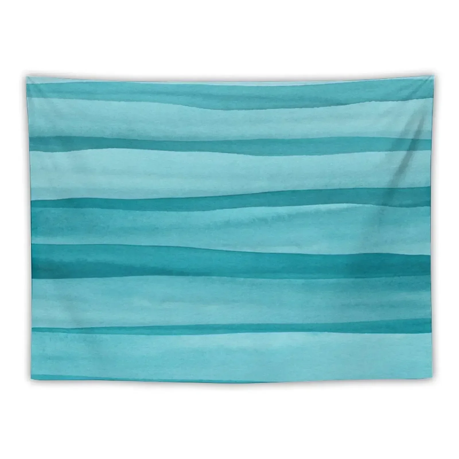 

Teal Watercolor Lines Abstract Pattern Tapestry Korean Room Decor Aesthetic Room Decor Korean Tapestry