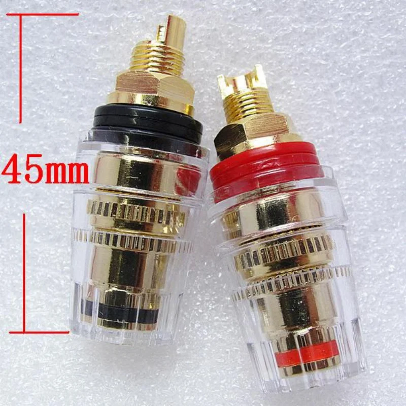 Binding Post Banana Plug Socket  Audio Connector Gold Plated Speaker Terminal Female For Amplifier Solid Hard Copper
