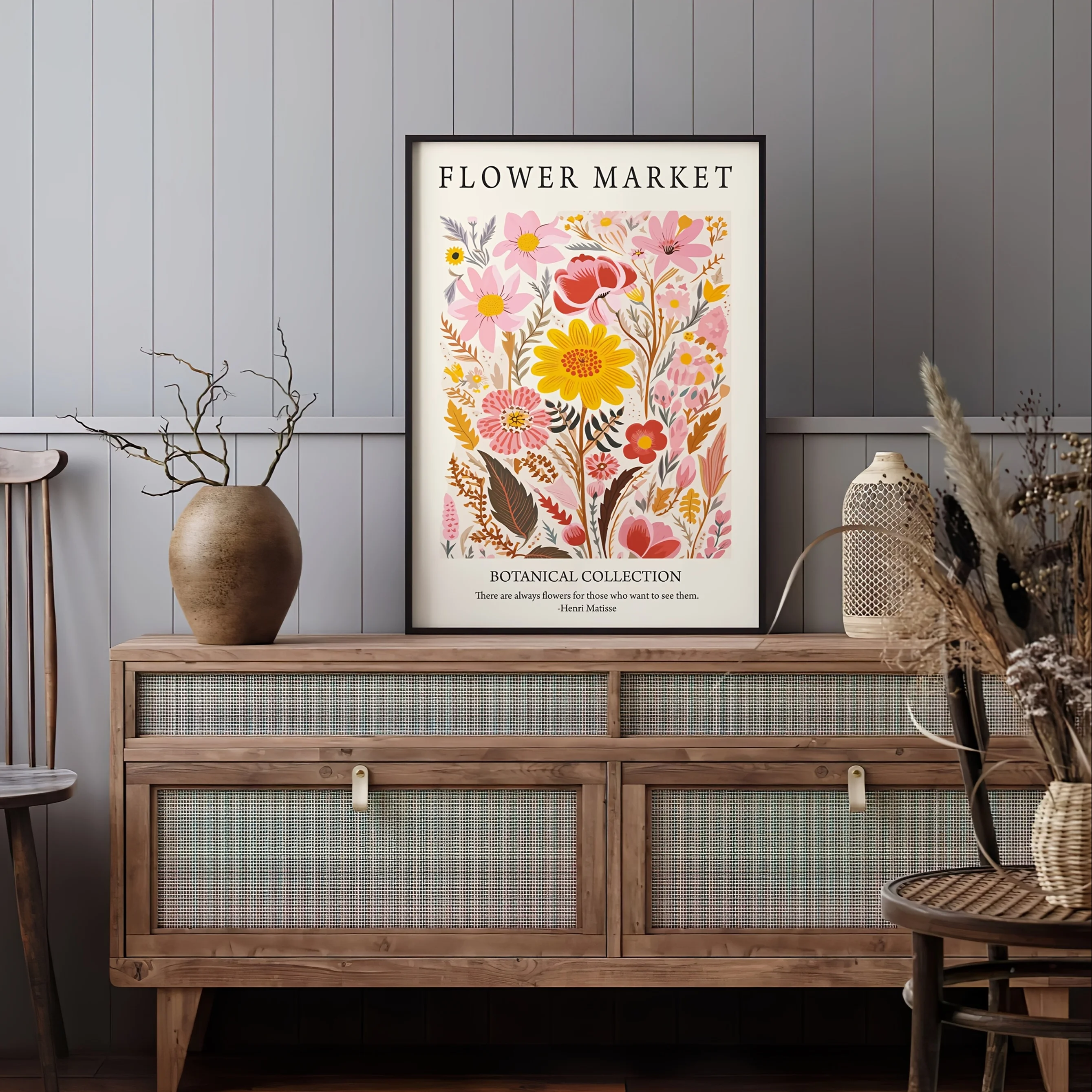 Vibrant Matisse-style Flower M - đánh giá và giá Home Office Marketing