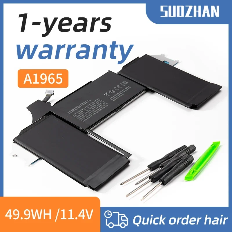 

SUOZHAN A1965 Battery for APPLE MacBook Air 13" A1932 2018 2019 Year,A2179 Early 2020 EMC 3184 EMC3302 020-02455 Free Tool