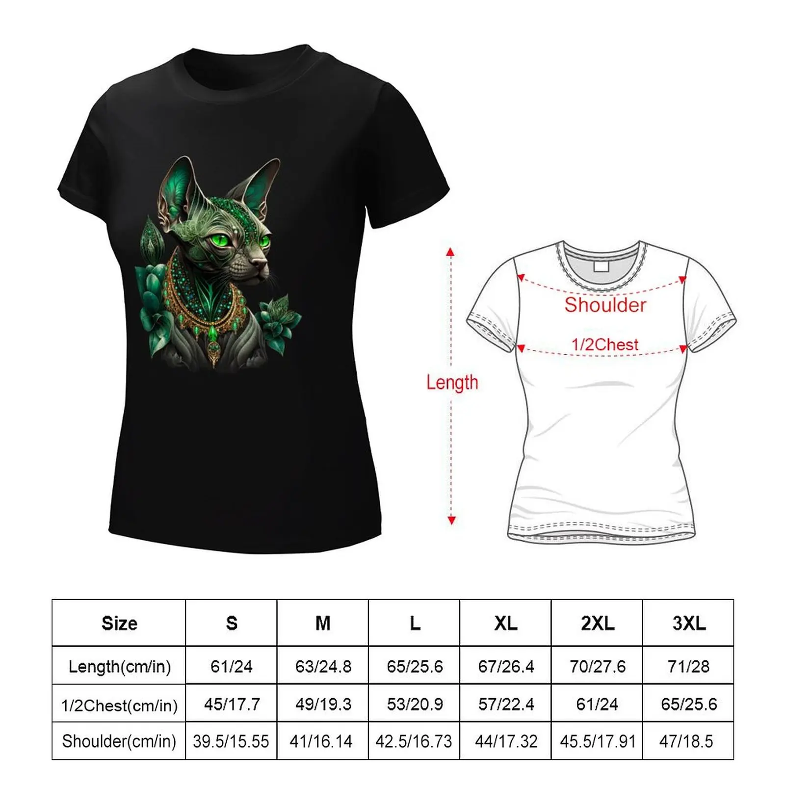 Sphynx Cat T-Shirt graphics tees Short sleeve tee female summer clothes for Women