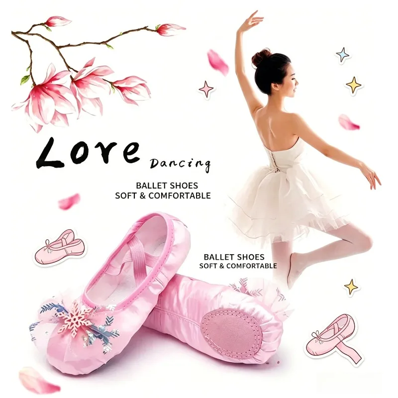 

Kids Girls Princess Ballet Shoes Soft Soled Cat Claw Dance Slippers Chinese Dance Practice Gymnastics Yoga Casual Dance Footwear