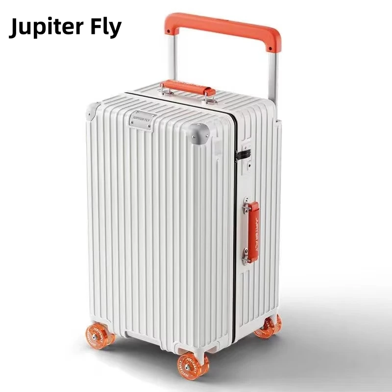 

Широкий чемодан на колесиках с колесами для катания на коньках, 20/24/26/28 дюймов, дорожный чемодан на колесиках, материал ПК, замок TSA, порт для зарядки