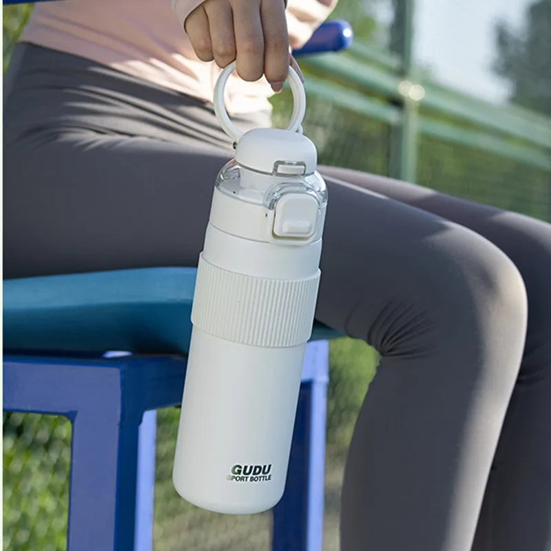 700ml Stainless Steel 316 Sport Vacuum Flask With Straw Portable Outdoor Cycling Fitness Thermos Mug Tumbler