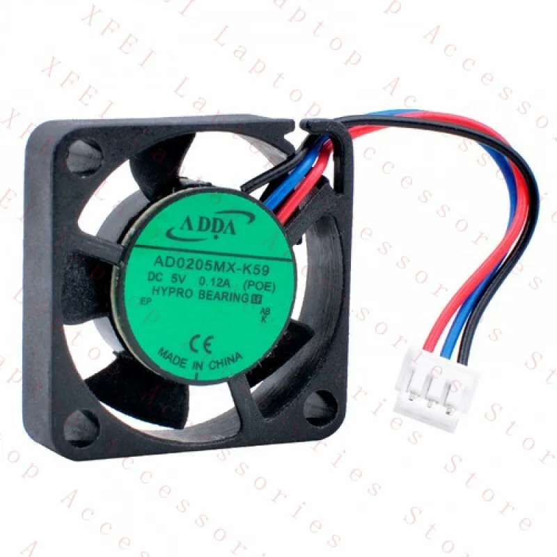 F for ADDA AD0205MX-K59 25x25x6mm DC5V 0.12A 3pin micro cooling fan 2.5cm 3 Lines