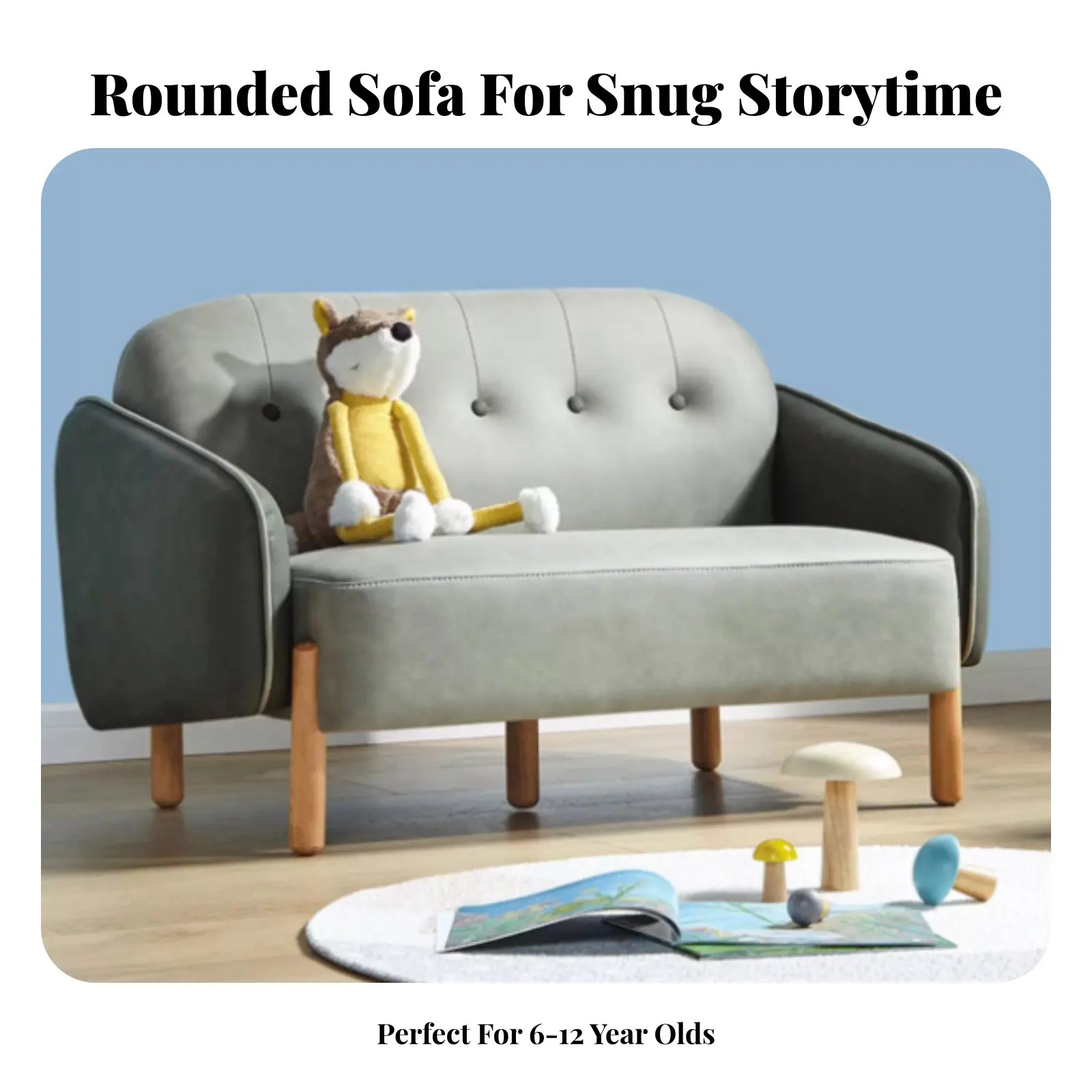 

Детский двухместный диван в скандинавском стиле, двухместный детский диванчик, легко чистится, плотный пенополиуретан, для детского сада, яслей