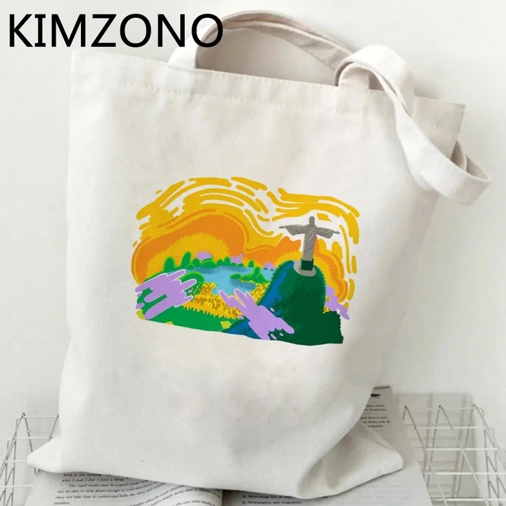 Brazil shopping bag bolsas de tela handbag eco reusable tote shopper bag reusable ecobag sac cabas string custom