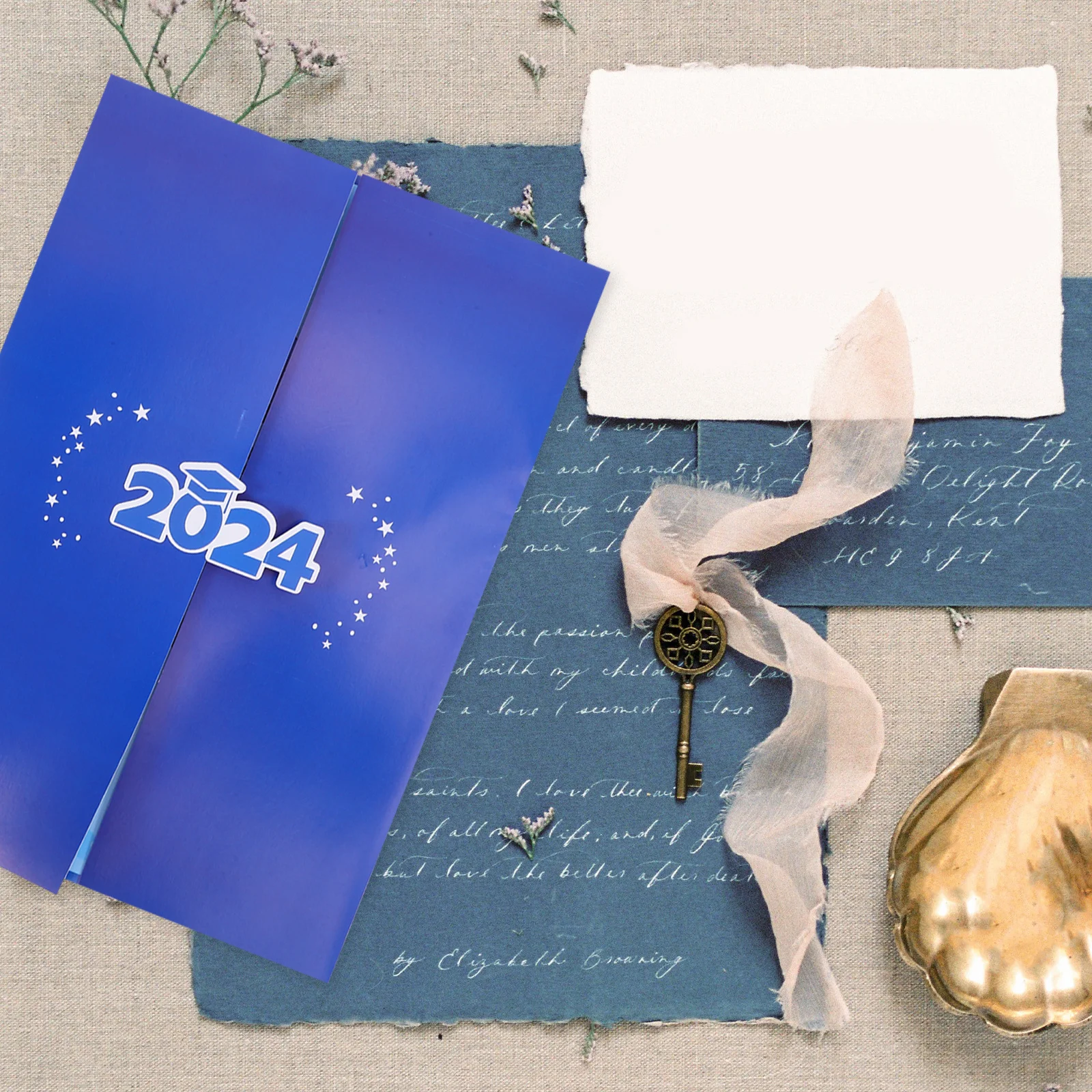 

2024 Graduation Sign Book Three-Fold Minimalist Graduation Guestbook for Party Guest Book