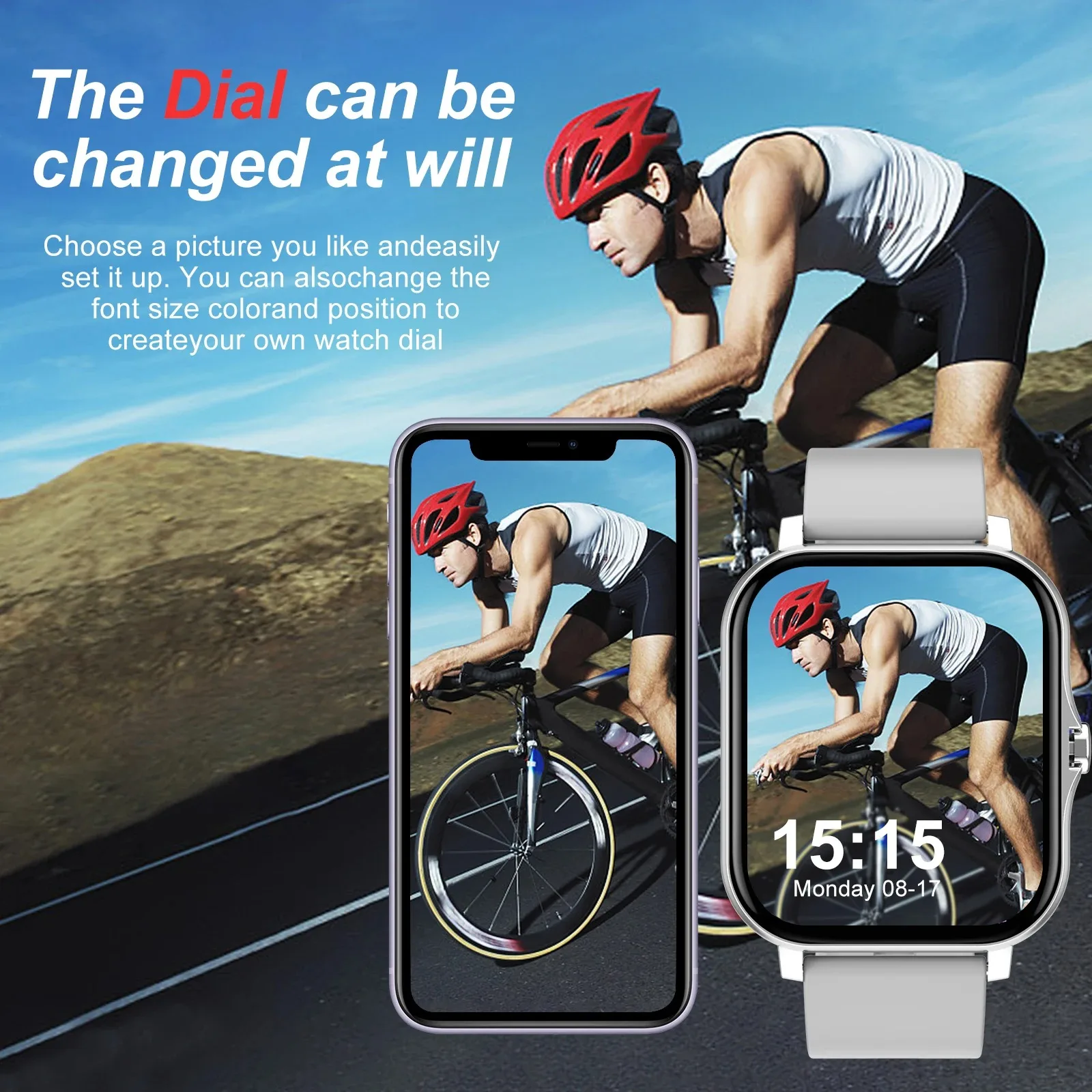 2025 Smart Watch Women And Man 1.44 Inch Screen Sports Fitness Watches Bluetooth Call Digital Wristwatch Android Smartwatch Men