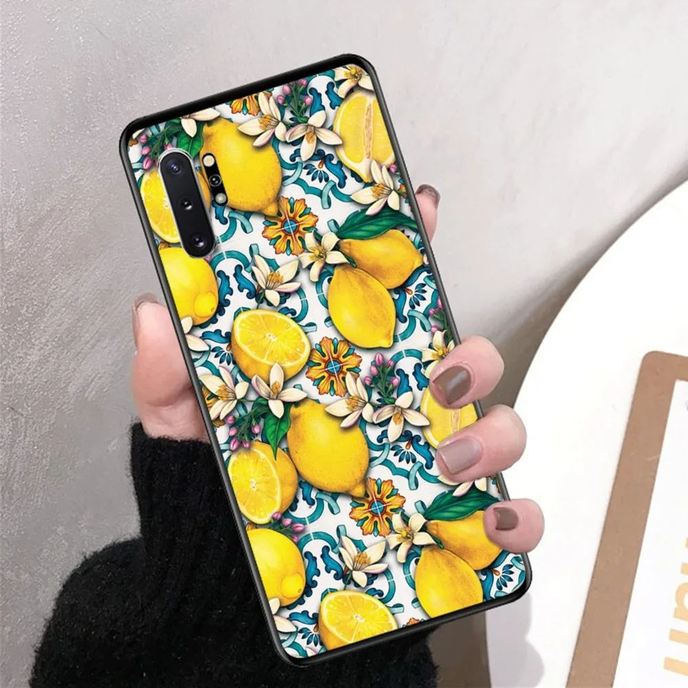 Mediterranean Lemon Phone Case For Samsung Note 8 9 10 20 pro plus lite M 10 11 20 30 21 31 51 A 21 22 42 02 03