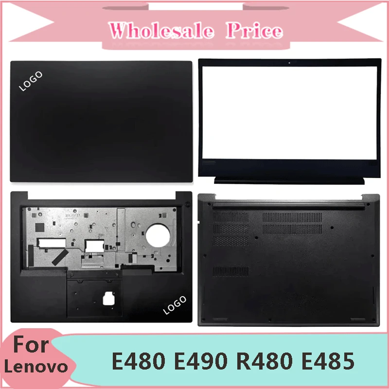 

New For Lenovo ThinkPad E480 E490 R480 E485 Laptop LCD Back Cover Front Bezel Upper Palmrest Bottom Base Case Keyboard Hinges