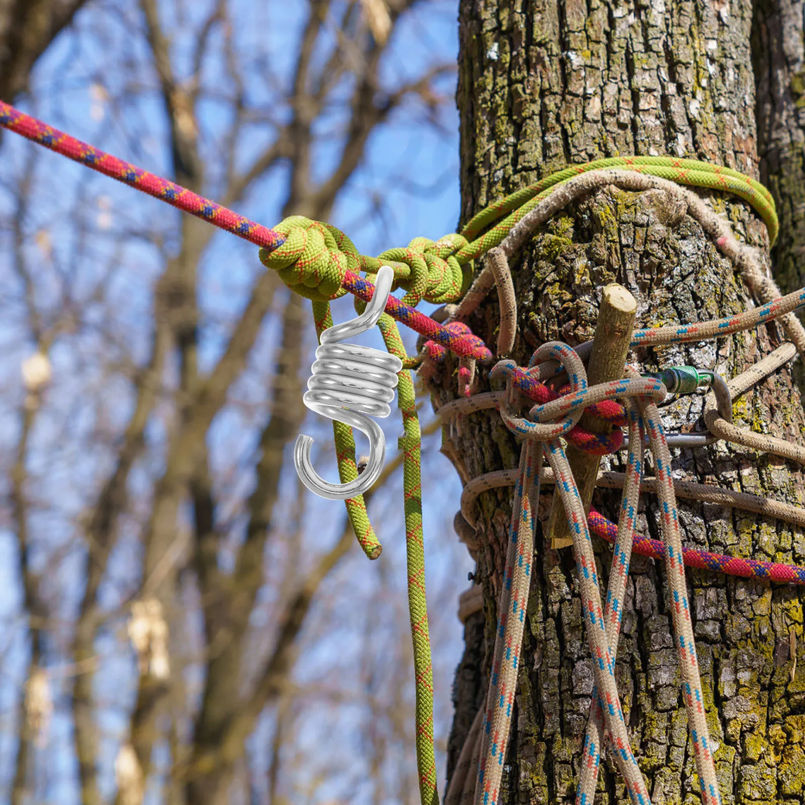 

2Pcs Stainless Steel Outdoor Swing Springs Heavy Duty Hammock Chair Hanging Springs Durable Easy Install Safety Assurance