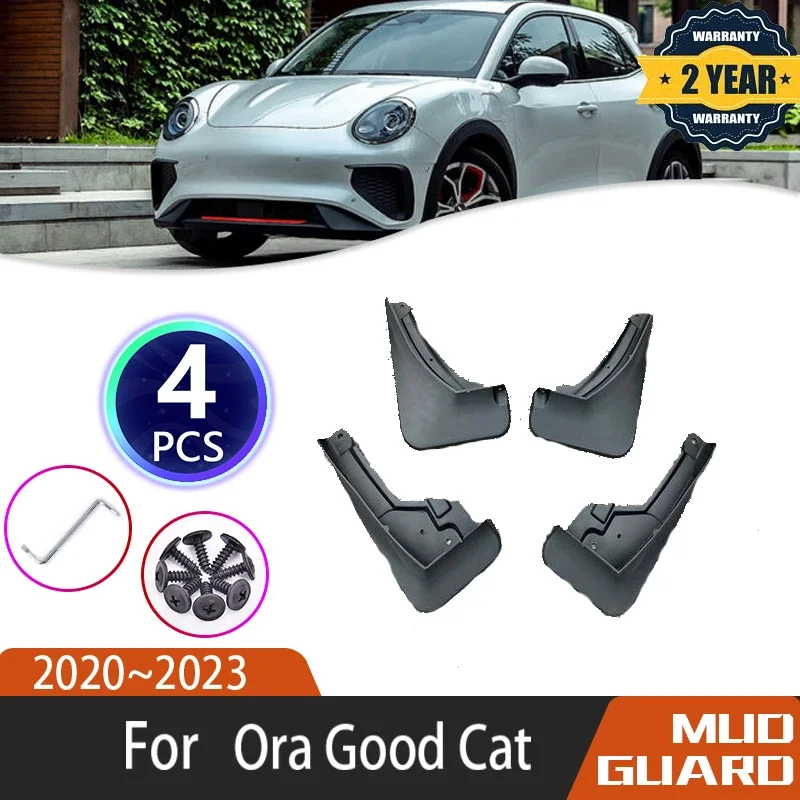 4X Mudguards For Ora Good Cat Haomao Funky Cat 2020 2021 2022 2023 Anti-stain Splash Mud Flaps Guards MudFlaps Auto Accessories