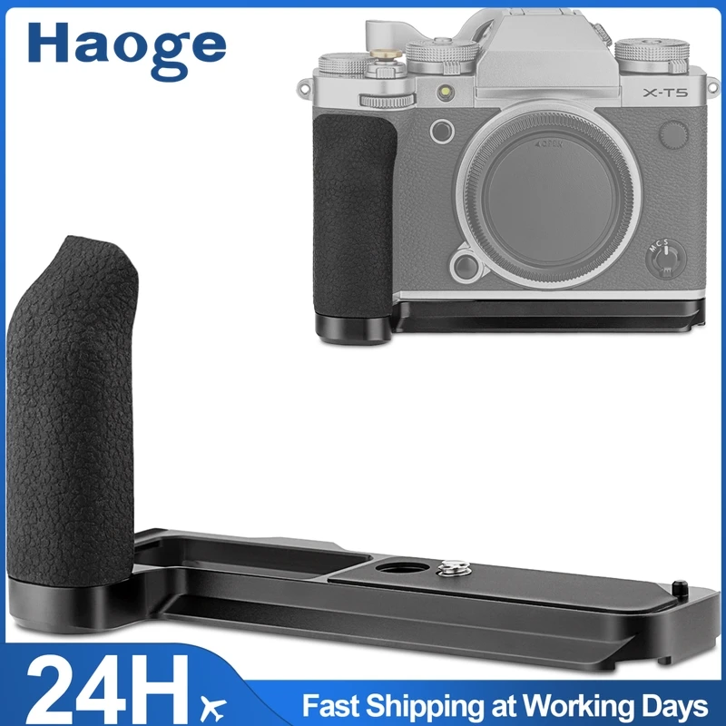 

Ручка Haoge X-T5 для камеры Fujifilm X-T5, L-образная ручка, пластина Arca Swiss Type для DJI RS2/RS-C2/RS3/RS3-PRO/RS3 Mini Black