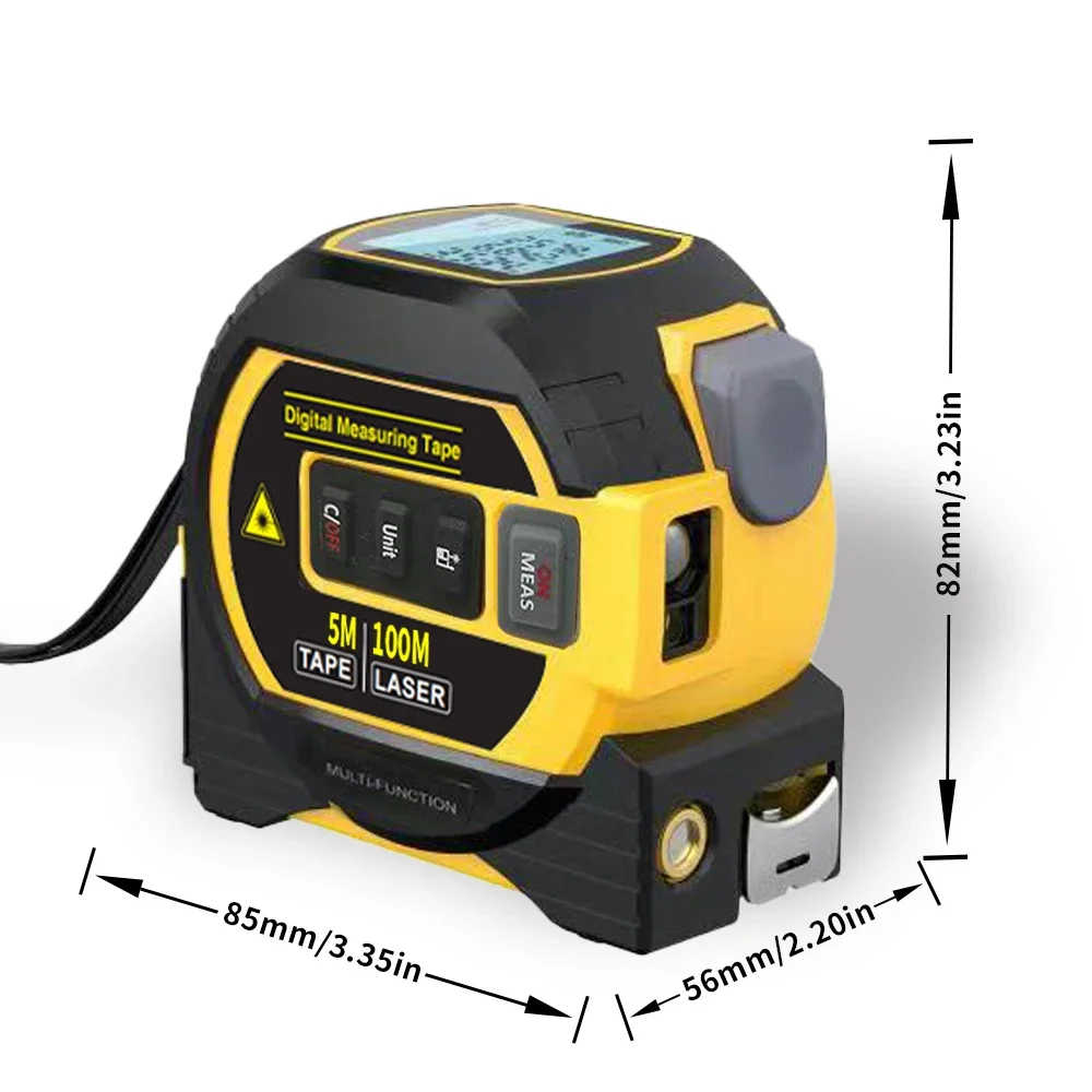 Military-grade super strong laser tape measure; digital tape measure; high-precision long-distance laser rangefinder intelligent