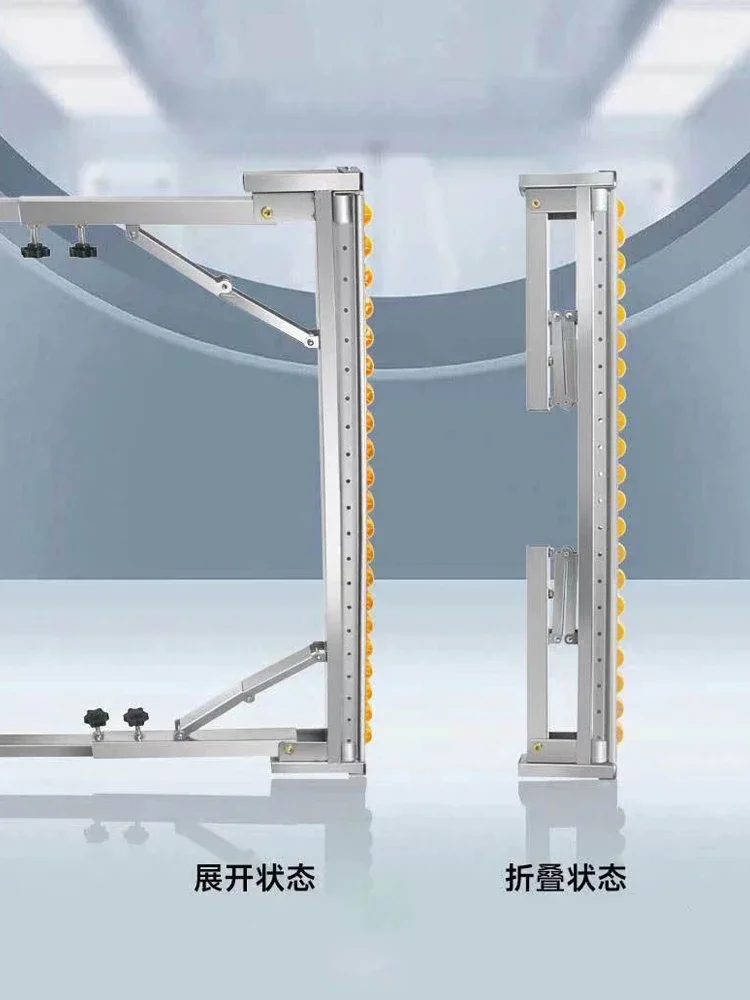 Double Row Fluent Bar Support Frame  Woodworking Saw Platform Receiving Frame Edge Banding Machine Bracket Slide Roller