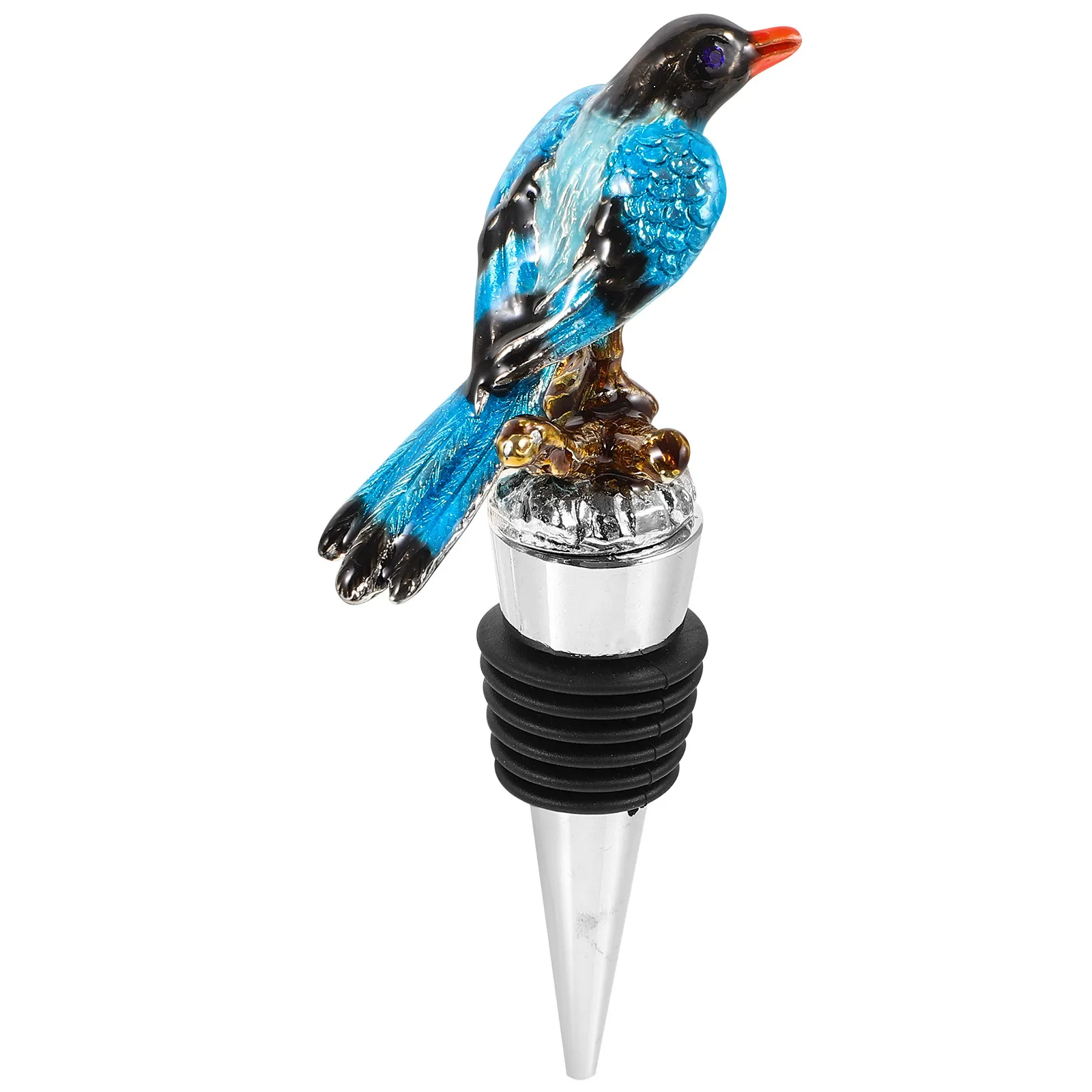 Wine Bottle Stopper Zinc Alloy Decorative Sealing Stopper for Red, White & Sparkling Wine Freshness Preservation