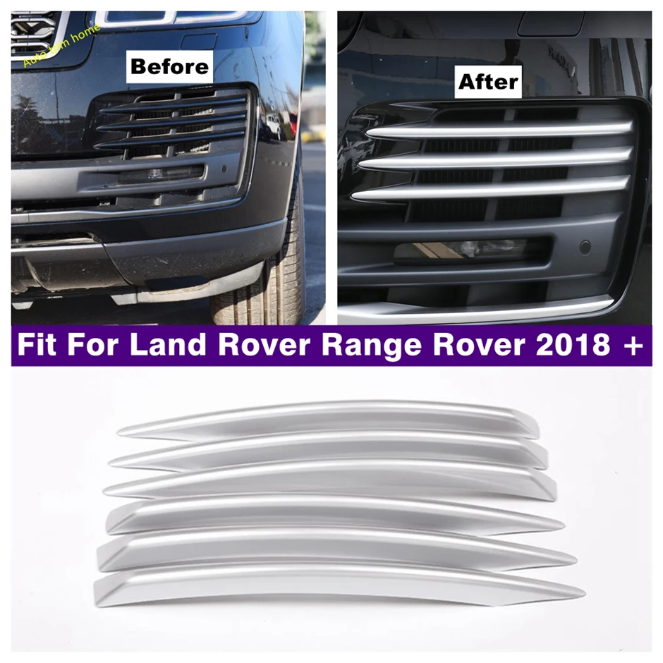 

Exterior Refit Kit Front Bumper Fog Lights Lamps Eyelid Eyebrow Stripes Cover Trim Fit For Land Rover Range Rover 2018 - 2021