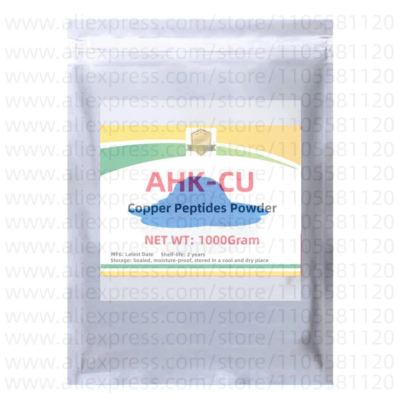 Poudre de peptide de cuivre AHK-CU, emballage scellé en aluminium à 5 couches personnalisé, spécialement conçu pour la croissance capillaire mondiale