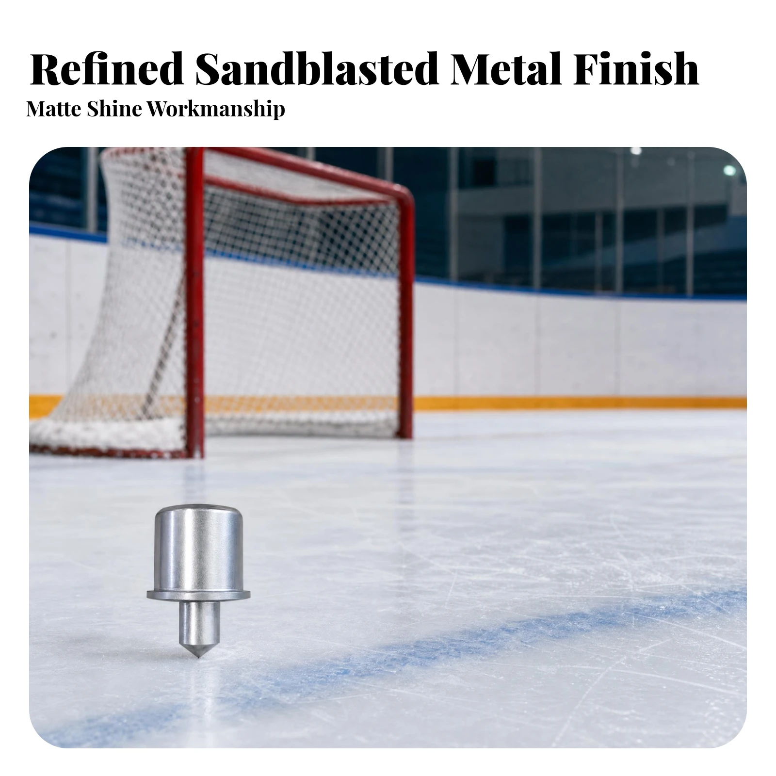 Ice Hockey Goal Peg Silver Removable Goal Peg Sports Gear Cylindrical Top Weather-Resistant