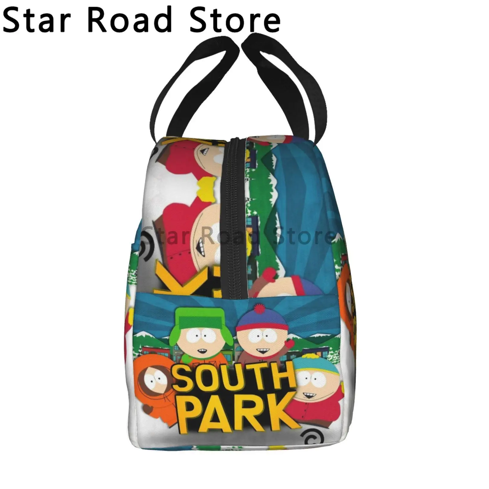 Cartoon Southparks Insulated Lunch Bag Thermal Lunch Container Large Tote Lunch Box Food Storage Bags School Kids Travel