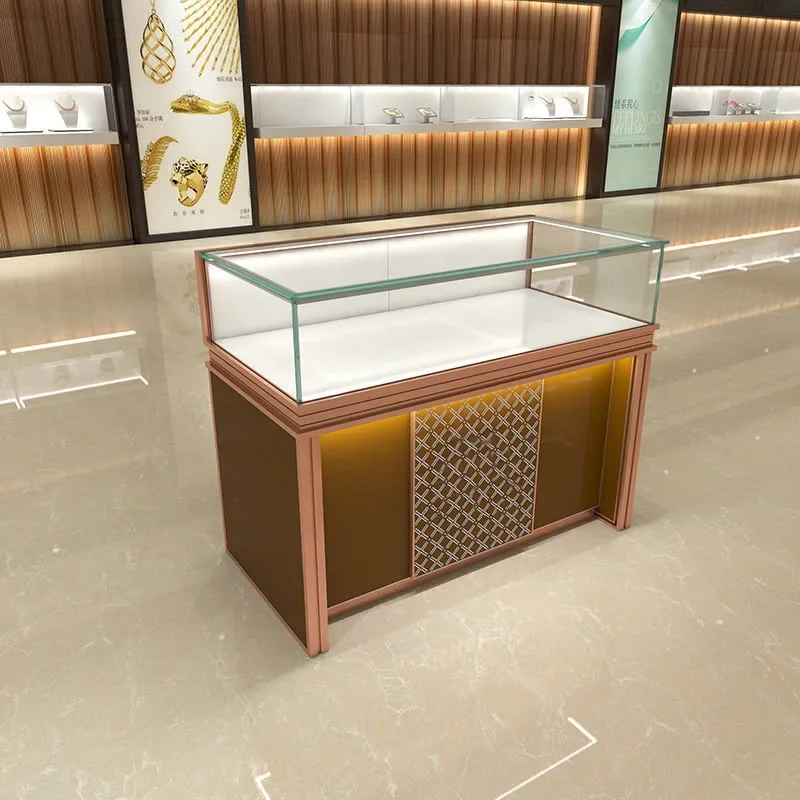 Custom, Sundo luxury counter jewellery shop cabinet custom logo metal glass jewelry display showcase for watch sunglass shop