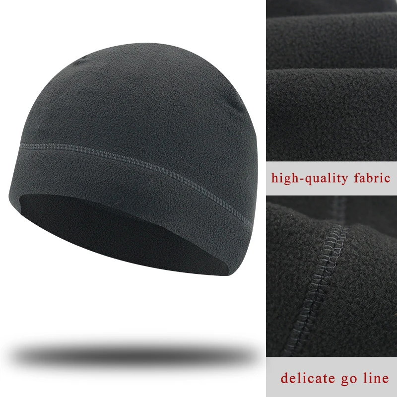 New Fleece Winter Hat Tactical Windproof Outdoor Hiking Accessories Hunting Military Men Caps Snowboard Cycling Warmer Beanies