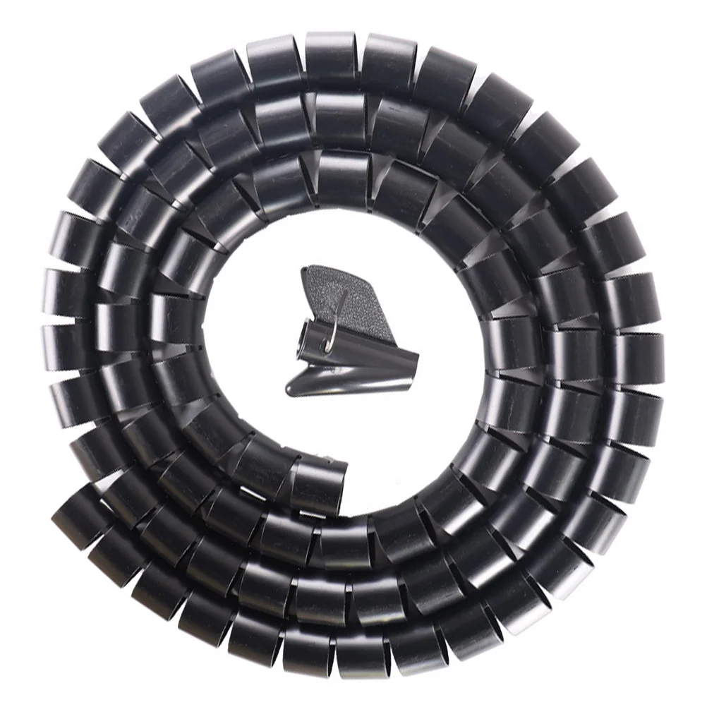 

1 set Spiral Cable Wrap Anti Bite PE Coiled Tube Wire Protector ganizer Management Office Tubing
