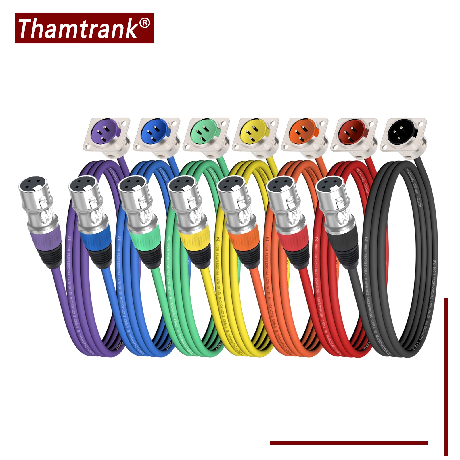 

XLR Fixed Mount Audio Extension Cable,3Pin XLR Male/Female to D Type XLR Female/Male Panel Socket,XLR Feed/Pass Thru Converter