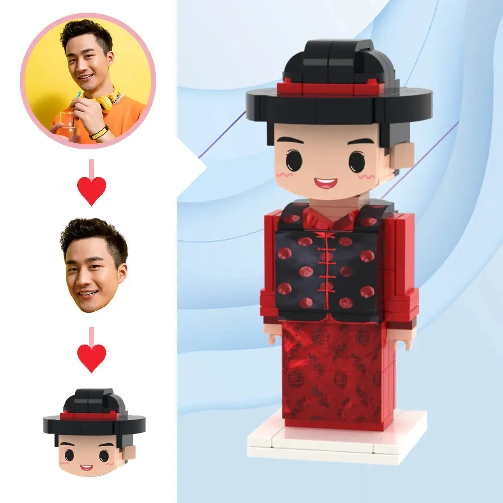 

Custom Single Figure With Granules Photo, Creative Blocks Art Piece, Stylish Present For Carnival And Daily Gifting