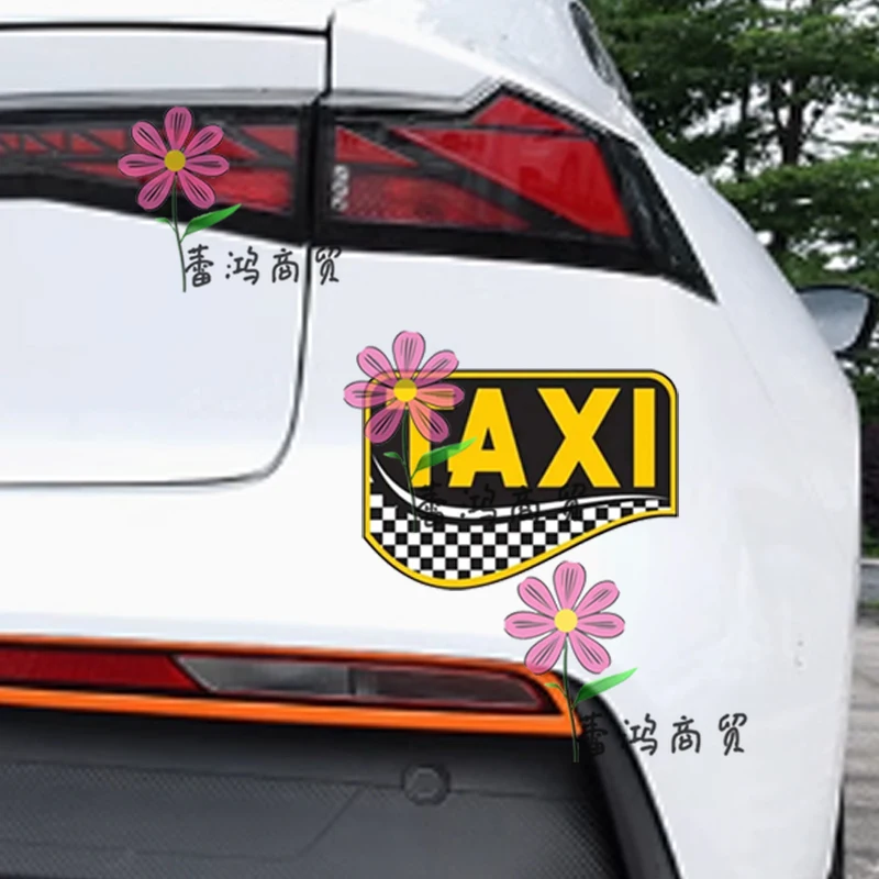 Waterproof Personalized Fake Taxi Stickers JDM Hoon Racing Fun Stickers Notebook Car Stickers Personalized Customization