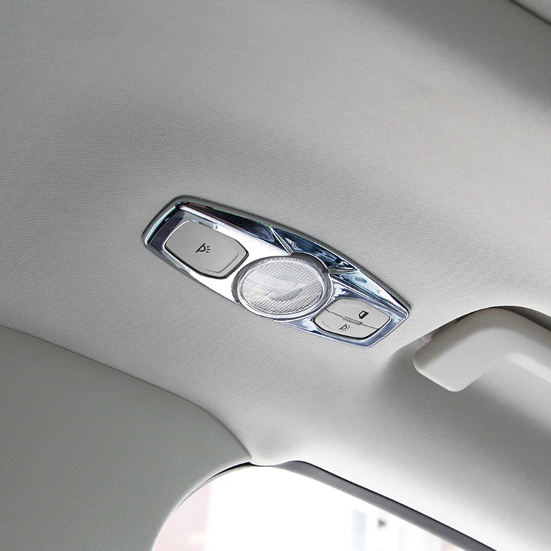 FOR FORD ESCAPE KUGA 2013 2014 2015 2016 2017 CHROME MAP READING LIGHT ROOF LAMP SWITCH TRIM COVER PANEL FRAME GARNISH BEZEL