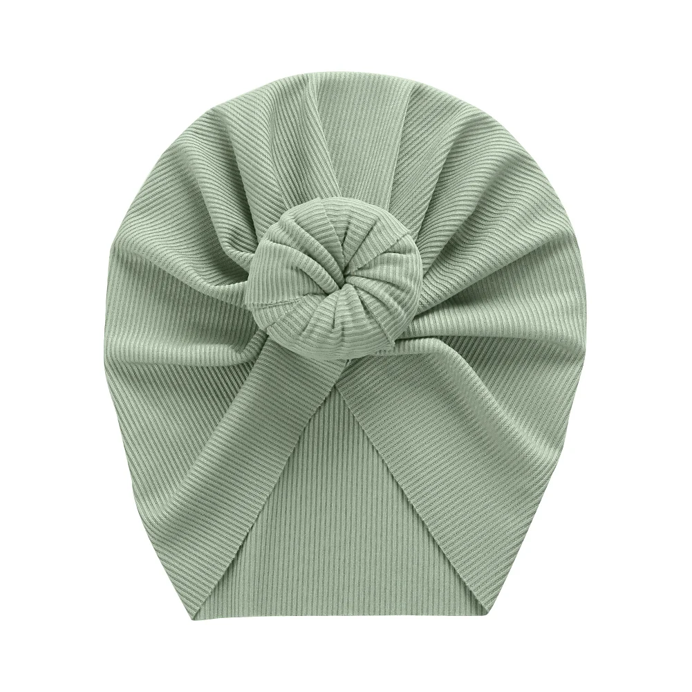 Baby Solid Ribbed Topknot Hat Kids Donut Ball Cap Newborn Girls Photography Props Spring Autumn Modis Beanie Turban Infant