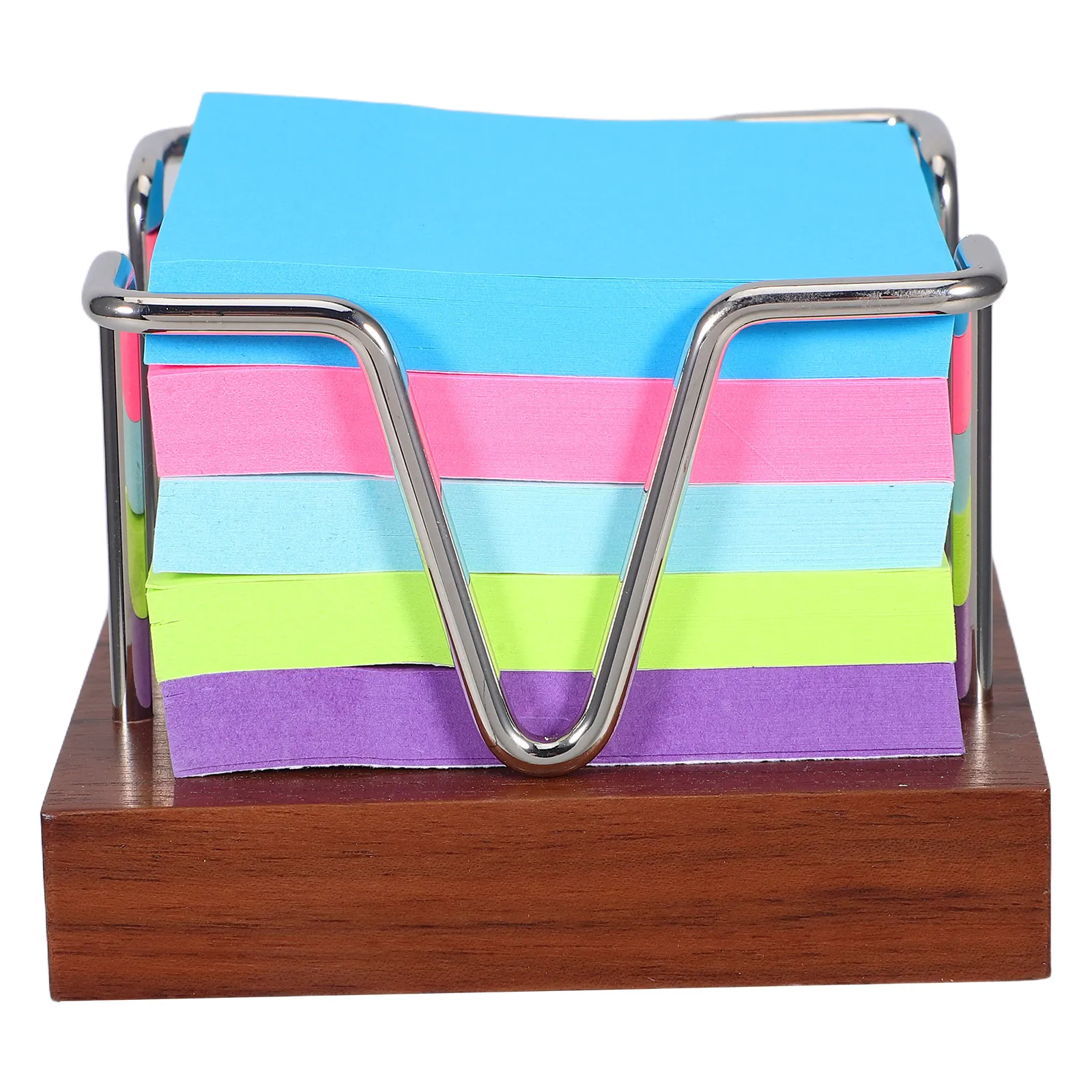 Wooden Note Holder Compact Desk Organizer Memo Pads Desktop Organizer Office Accessories Table Storage Box
