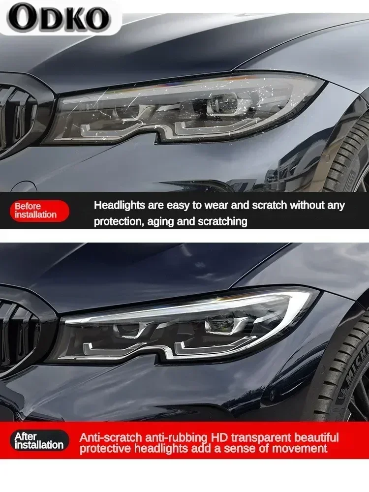 For Great Wall GWM WEY Tank 300 500 2021-2023 Car Exterior Headlight Anti-scratch TPU Protective film Anti-scratch Repair film