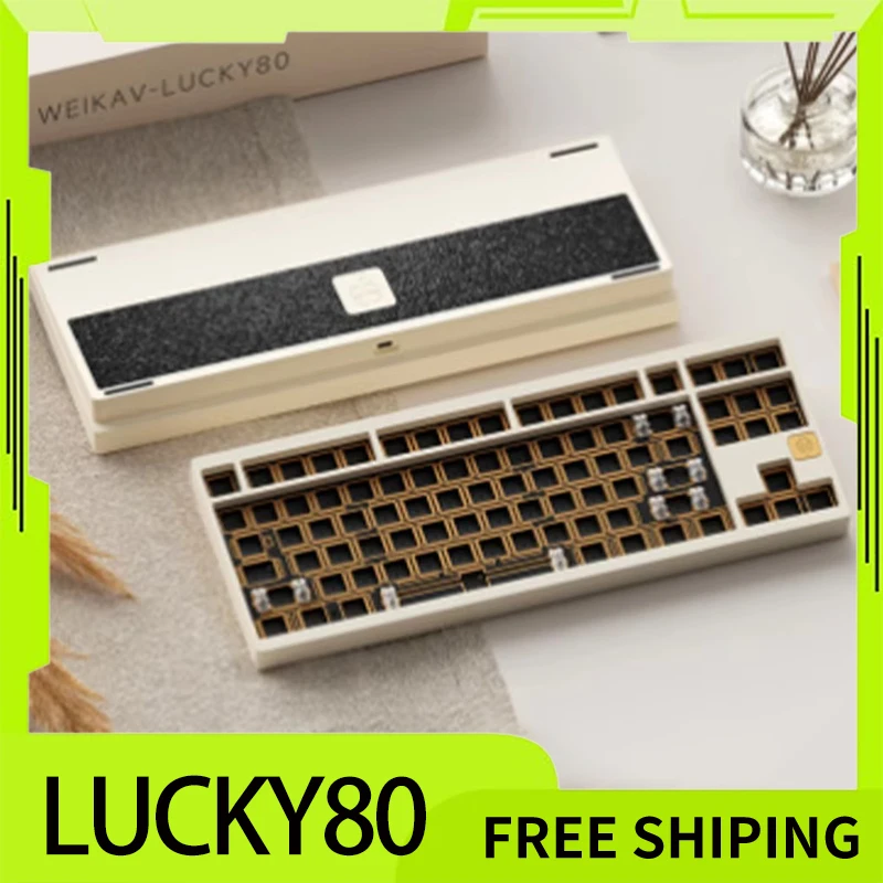 Weikav Lucky80 Mechanical Keyboard Kit Tri Mode Wireless Bluetooth Game Keyboard Kit Aluminium Alloy Pc E-Sports Customize Gift