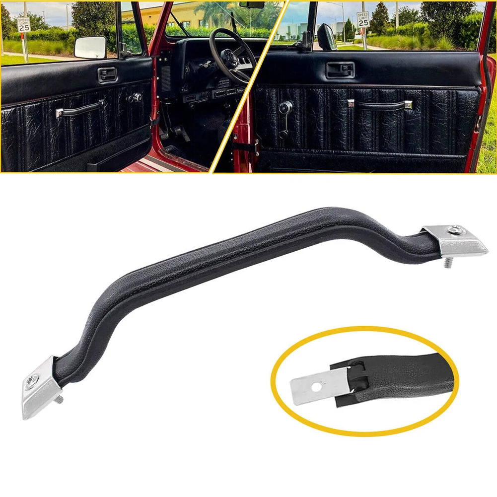 Car Interior Door Handle Pull Strap Kit Compatible For CJ5 CJ7 CJ8 YJ 87-90 Models Front Driver And Passenger Side 55009801K