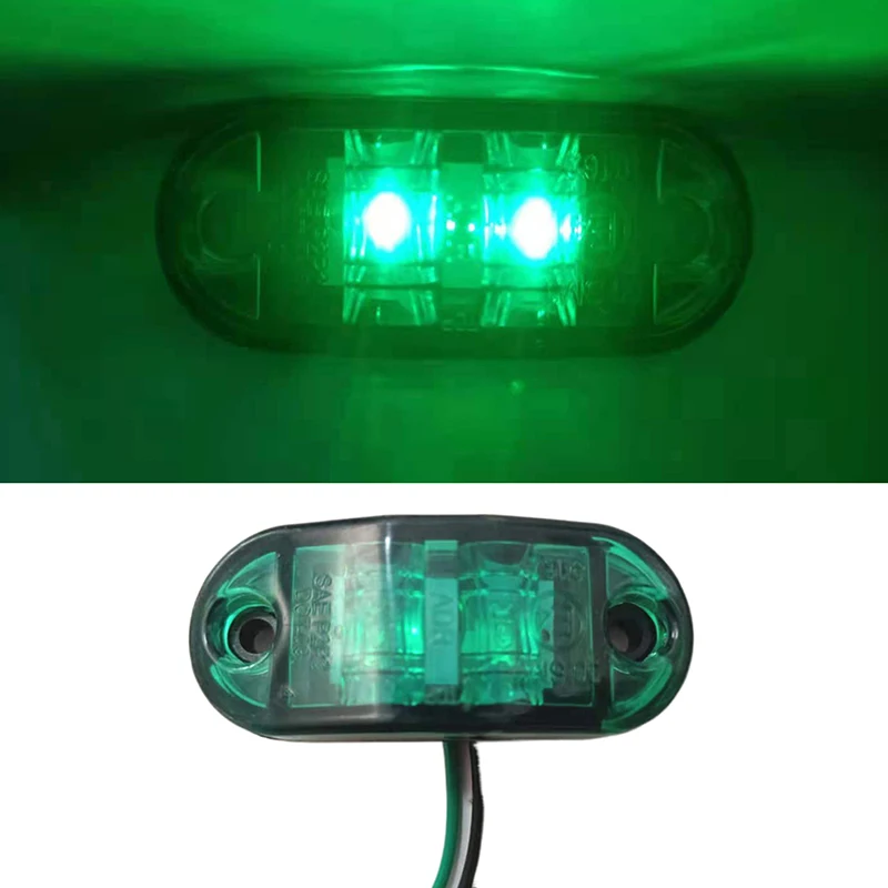 Luces LED de posición lateral, luz trasera de advertencia, luces externas para coche, remolque, camión, lámparas para coche, 12V, 24V, 1 ud.