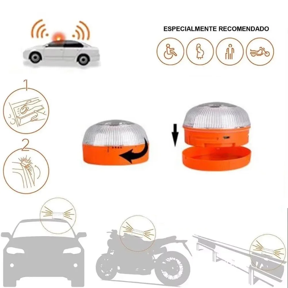 Explosion Flash Warning Light Multi-purpose Warning Light White Lights Emergency Lighting LED Car Roadblock Lamps Box Charging