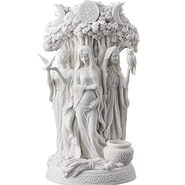 Goddess Sculpture Home Decor Ornament Miniatures Craft Resin Art Greek Goddess Statue Figurine Ancient Greek Religious Hecate