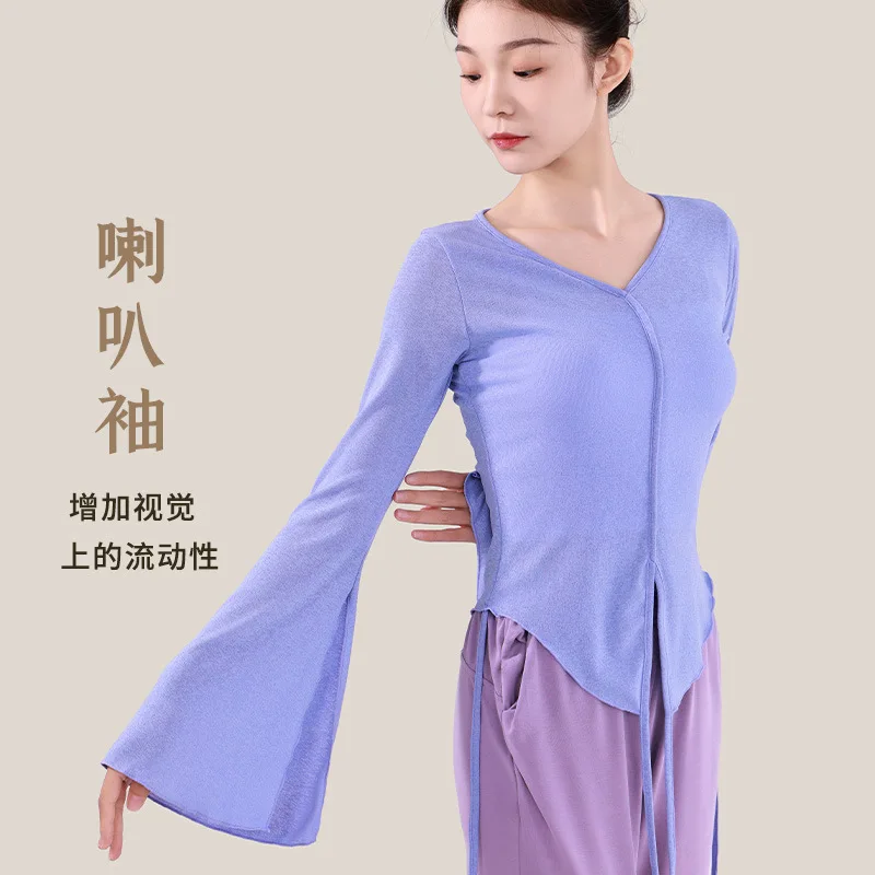 

Dance clothes, practice clothes, women's tops, new body Chinese classical special elegant adult gauze clothes