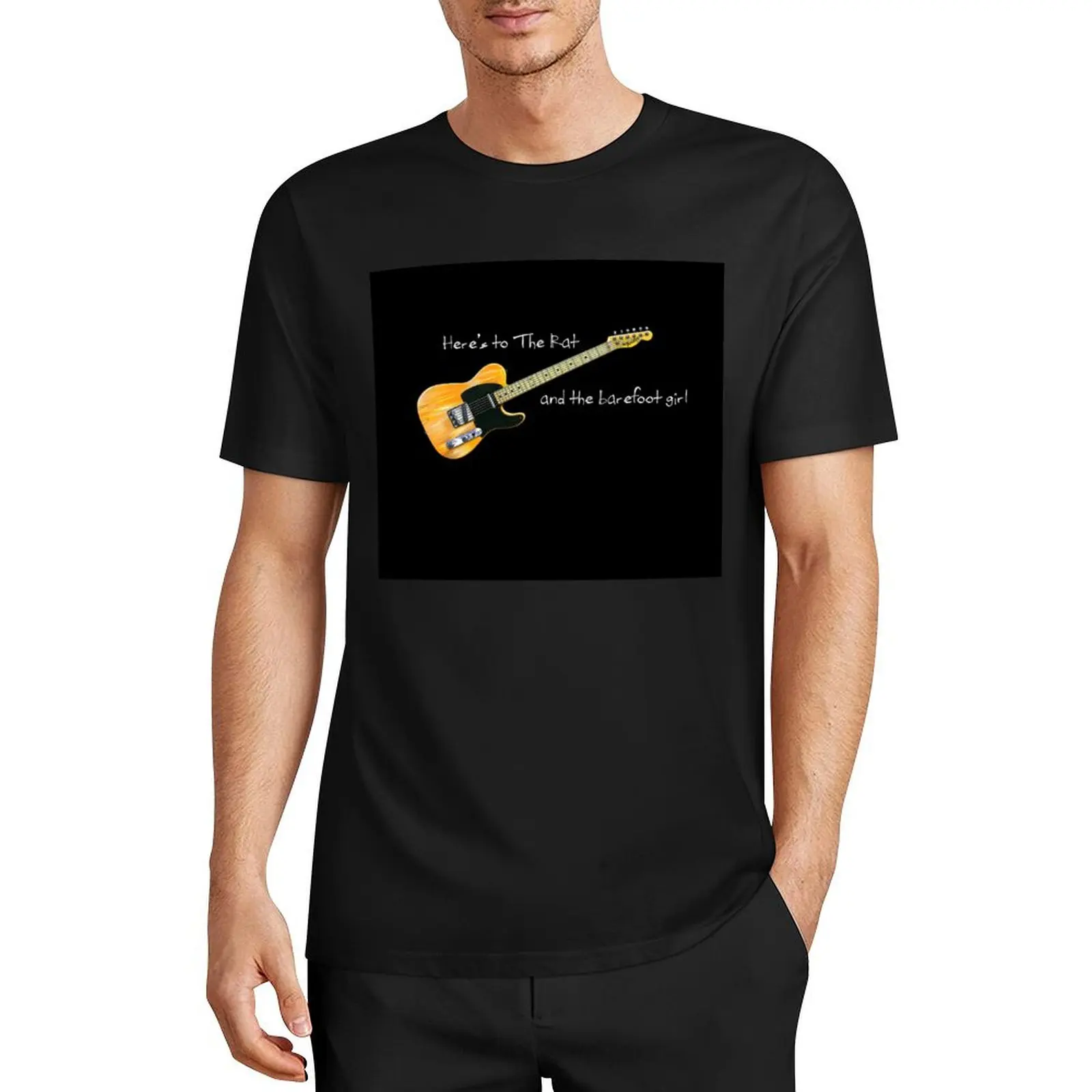 Guitars & Lyrics. The Rat & The Barefoot Girl. WallsOfFameAust T-Shirt tees anime stuff vintage clothes Men's cotton t-shirt