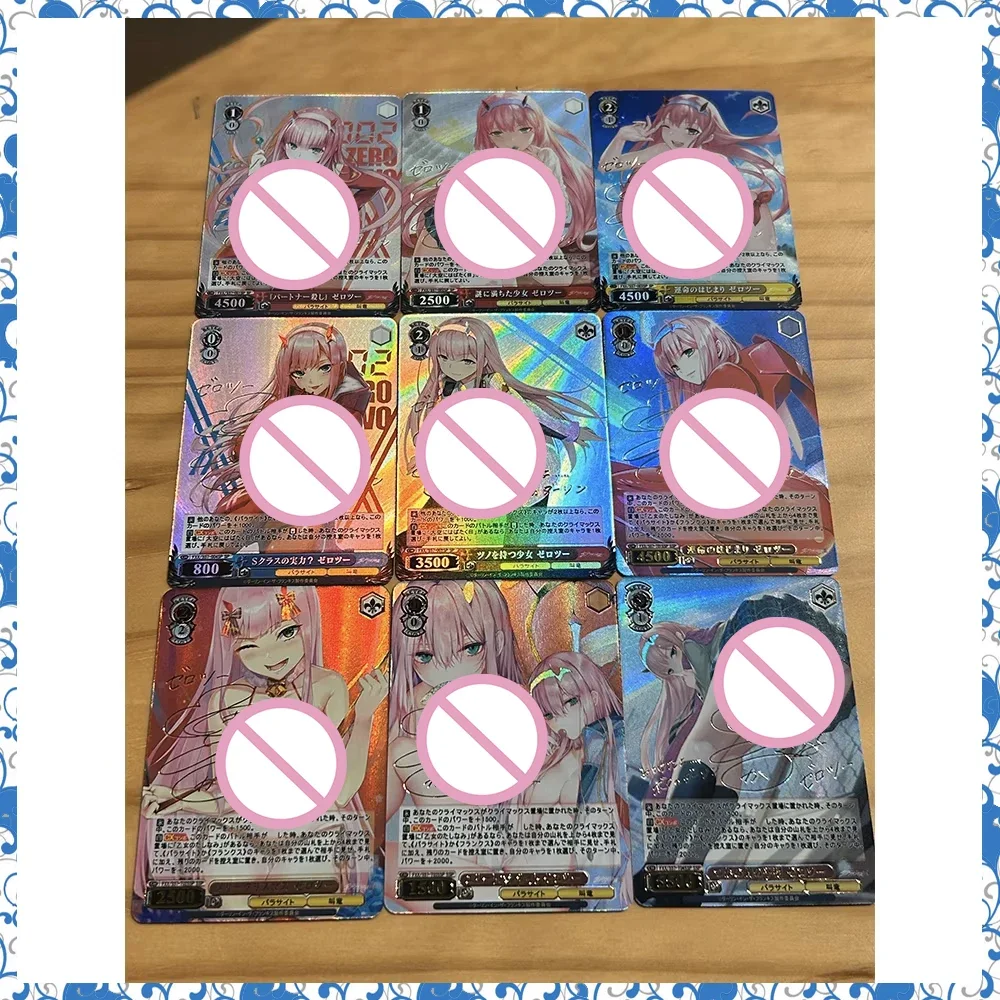 9 pc/set anime deusa história diy acg presente de aniversário de natal cartões colecionáveis premium flash cartões zero dois meninos jogar brinquedos