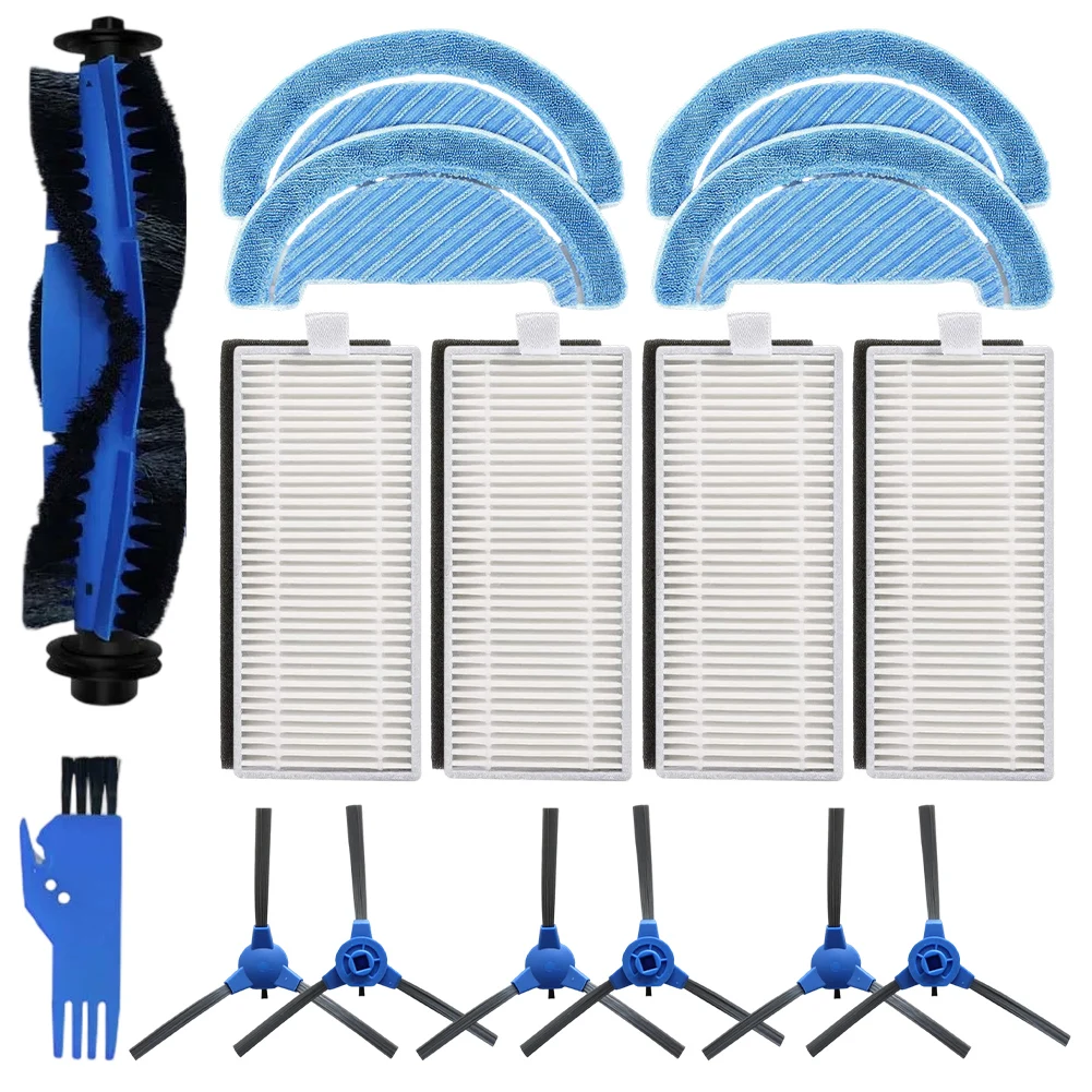 

Main Side Brush Mop Cloth Kit For Conga 1099 Connected / 1990 Connected Vacuum Cleaner Accessories Rubber Plastic Nylon