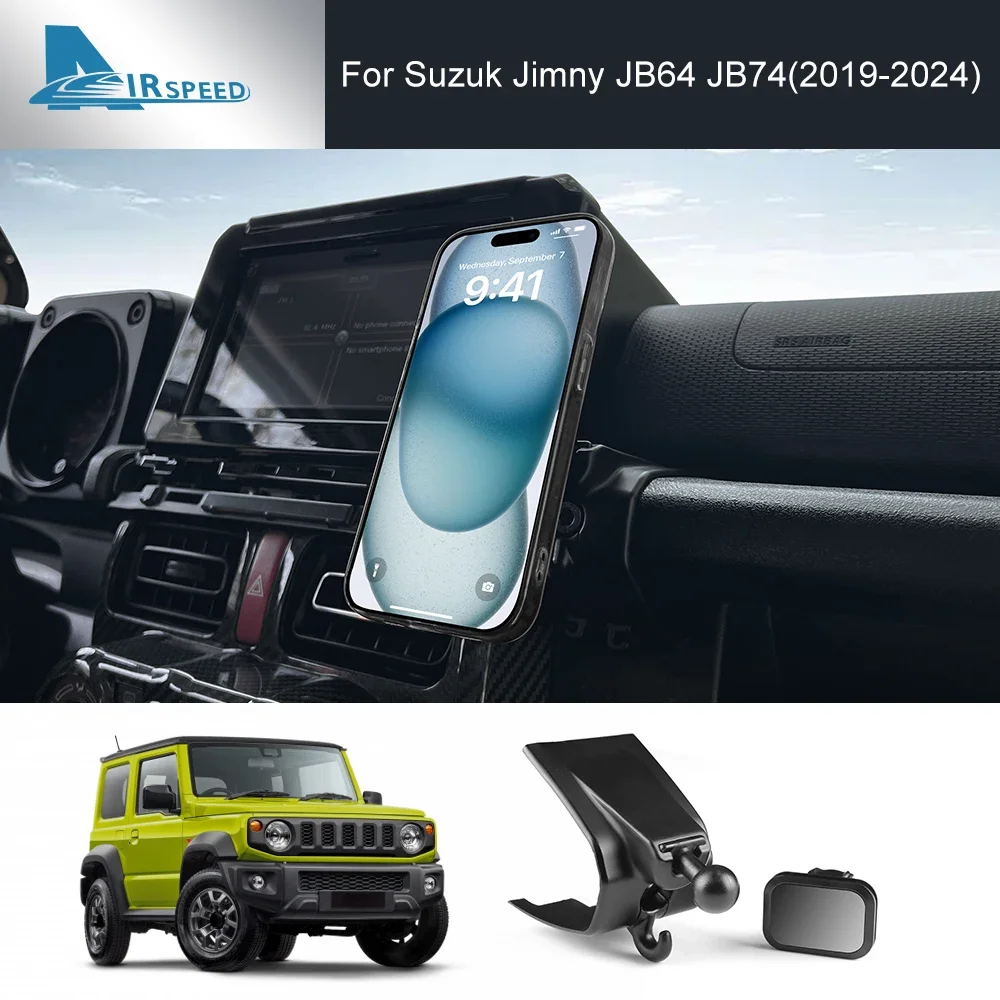 

Car Mobile Phone Holder for Suzuki Jimny JB64 JB74 2019 2020 2021 2022 2023 2024 Bracket Mount Gravity GPS Stand Magnetic Trim