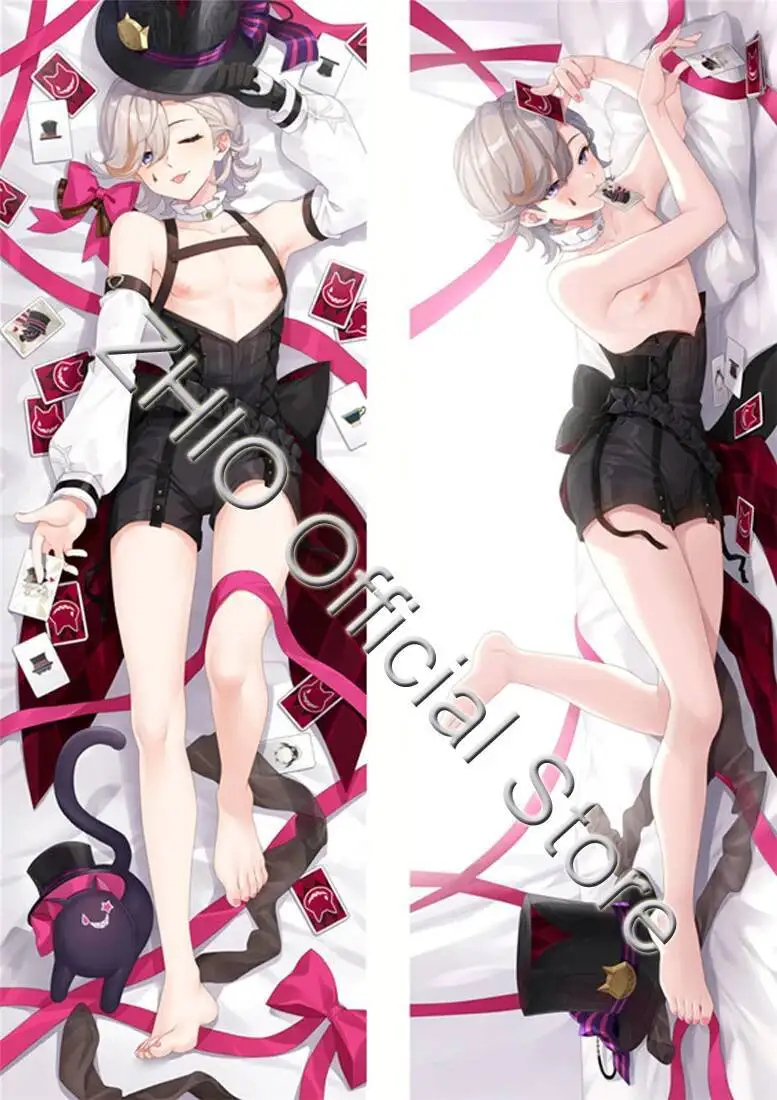 Dakimakura Waifu Genshin Impact Lyney Cosplay 2WAY Hing Body Pillow Case Anime Cushion Cover Xmas