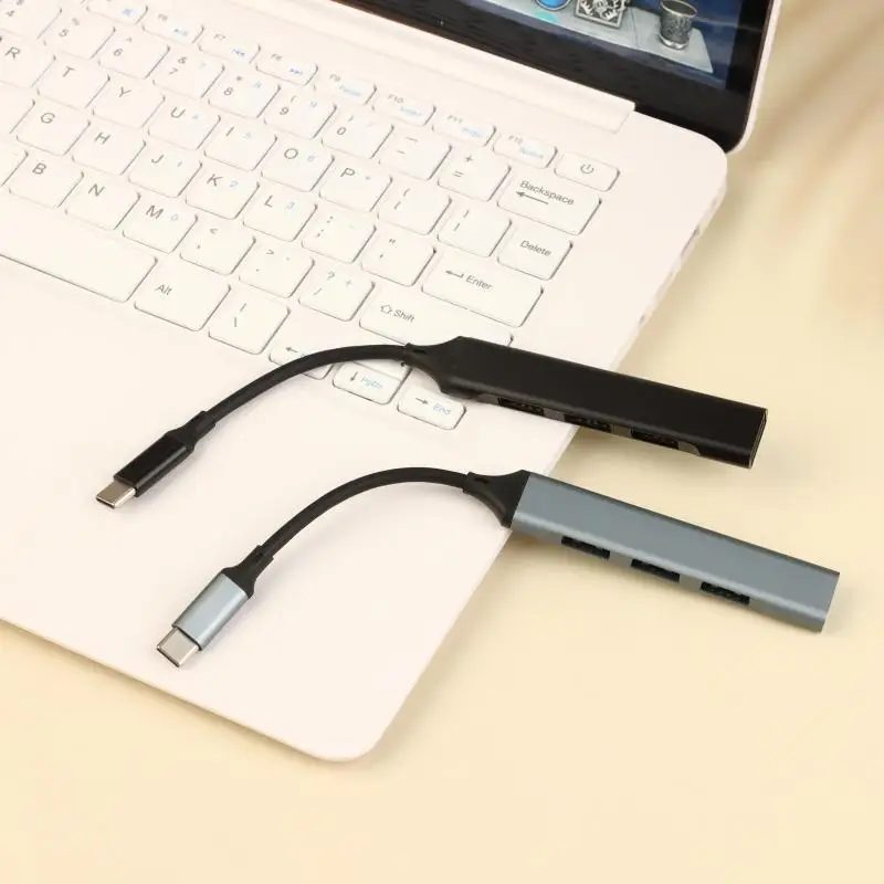 1 шт., компьютерные аксессуары, концентратор USB 3.0, USB-концентратор, 4 порта, высокоскоростной разветвитель типа C, 5 Гбит/с, многопортовый концентратор, 4 порта USB 3.0 2.0